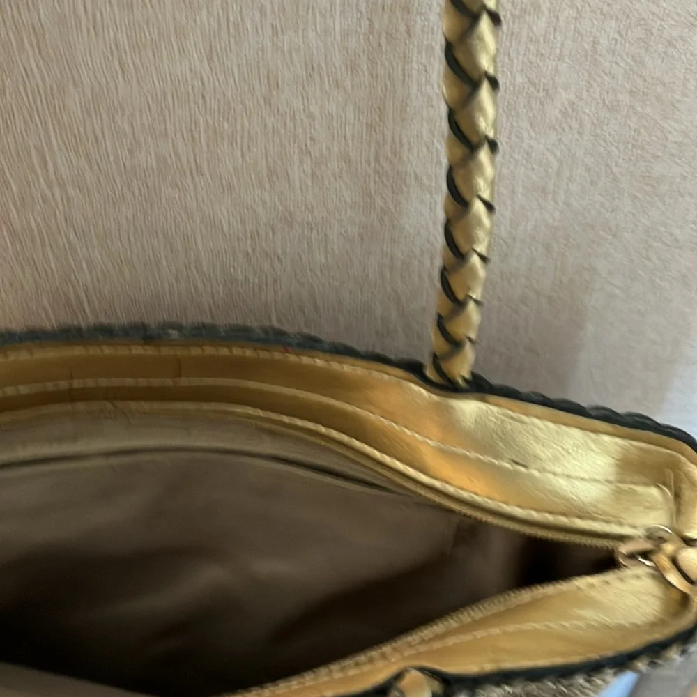 Elegant Gold and Tan Women's Tote Bag